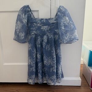 Abercrombie & Fitch Blue Tie-Dye Dress